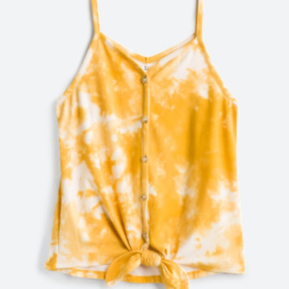 Stitch Fix LOVE GLAM GIRL Layli Tie Front Tank  M | Mustard